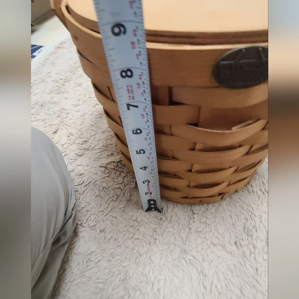 Peterboro Woven Basket Ice Bucket with Handle, Vintage